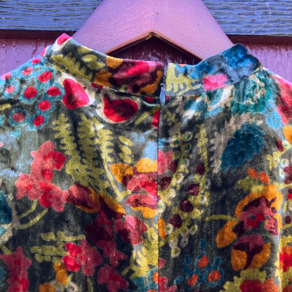 Loft Crushed Velvet Floral Shift Dress – Size XS (NWT) - Picture 8 of 8